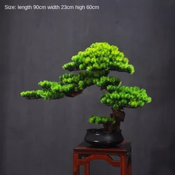 90cm Simulated Welcome Pine Bonsai Decoration Living Room Fake Tree Potted Plant Ornaments Artificial Scenery Aesthetic