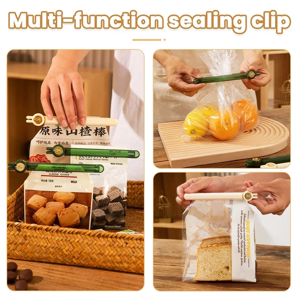 Multi-função Magnetic Food Sealing Mouth Clip, Refrigerador, plástico, umidade fresca, cozinha, 1 Pc, 2Pcs