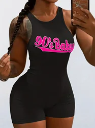 Sleeveless Backless Wairless Jumpsuit Cross-border Solid Color Tight Exercise Yoga Jumpsuit Dresses Clothing Shorts Lingerie Jum