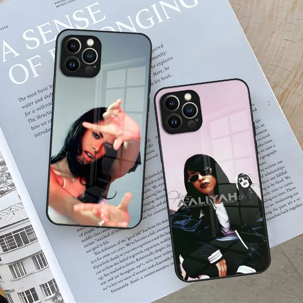 A-Aaliyah Hip Hop Music Phone Case for Iphone 15 14 12 11 13 Pro Max Mini X Xr Xs Se 8 Puls glass