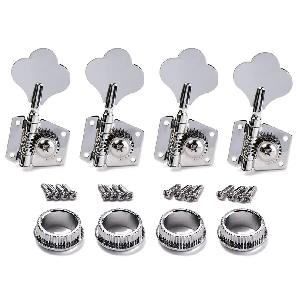 

4 Right Tuner Heads Vintage Bass Tuners R4 Strong Metal 4 String Guitar Parts Ferrules Screws Included Bass Tuning Pegs