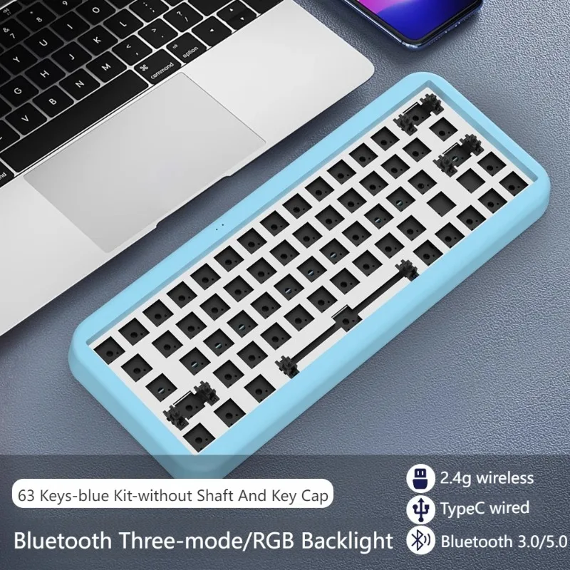 

NJ630 Mechical Keyboard Kit Hot Swap Gasket Wireless Tri-mode RGB Backlight Office Gaming Customized Mechanical Keyboard Kits