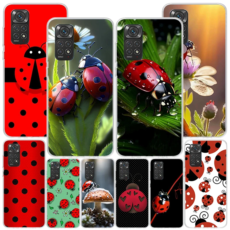 Insect Seven-Star ladybug Phnoe Case for Xiaomi Redmi Note 13 12 12S 11S 11E 11 10S 10 Pro Plus 9 9S 11T 9T 8 8T 7 Unique Cover