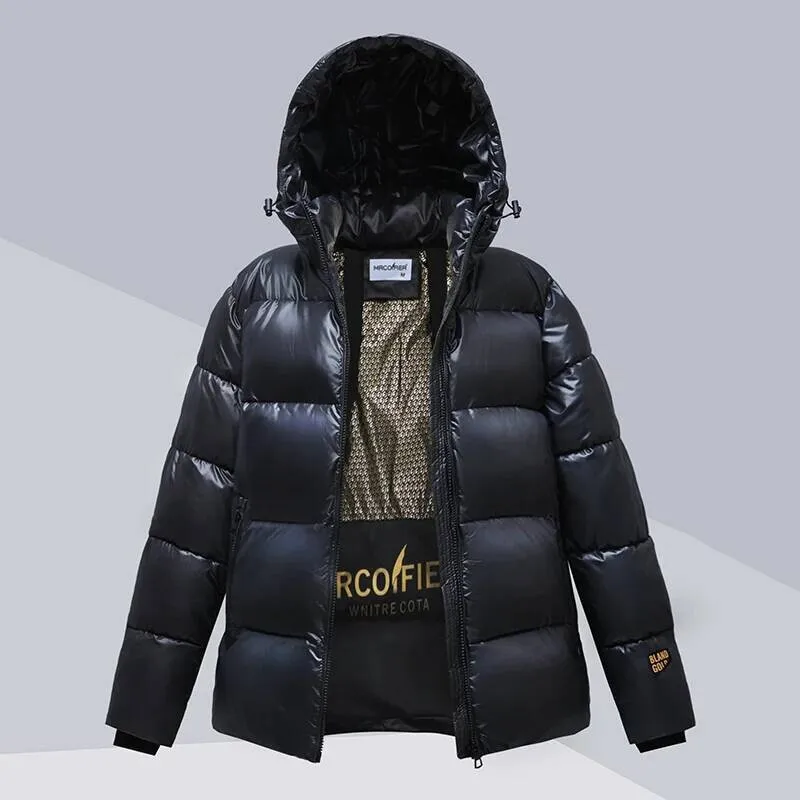 Inverno 2025 Nuovo Cappotto imbottito in cotone da coppia da uomo Bla Gold Down Jaet sciolto Faionable Ort Sle