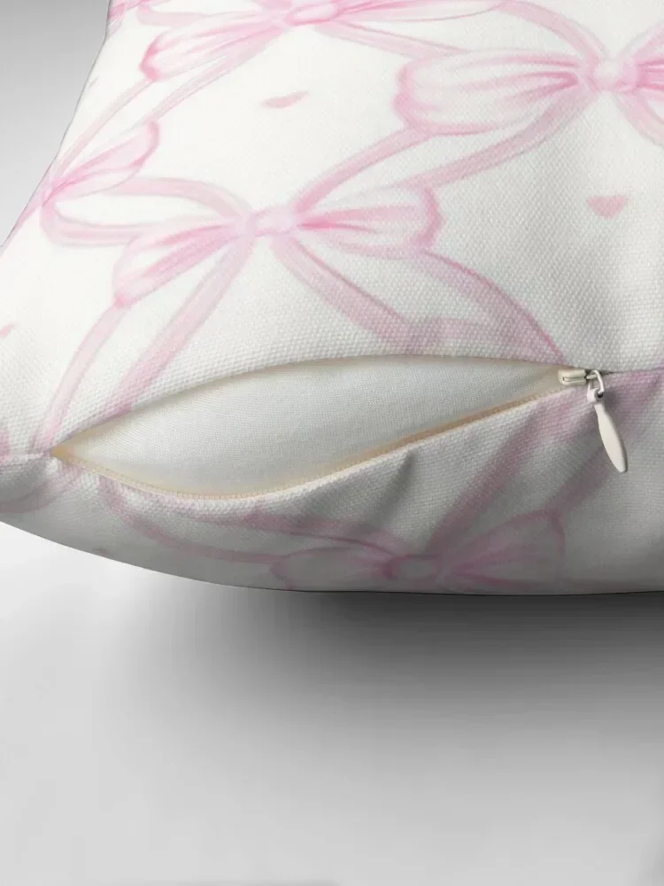 Coquette pink ribbon pattern Throw Pillow Luxury Living Room Decorative Cushions ornamental pillows Cushions For Sofa pillow