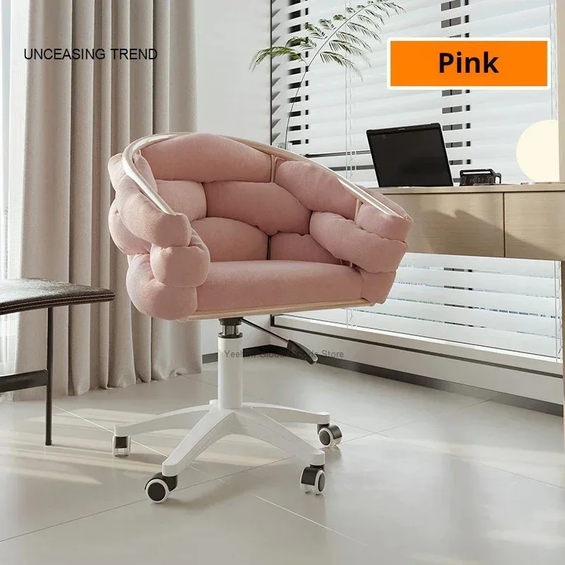 Nordic velvet armchair living room bubble swivel Lift chair bedroom INS makeup design chair Study soft chair modern furniture