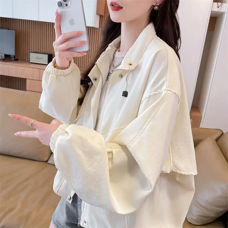 Minority Fashion Coat Women's New Sweatshirt Female Jacket Spring Autumn Korean Foreign Style Outwear Design Ladies Overwear Ins