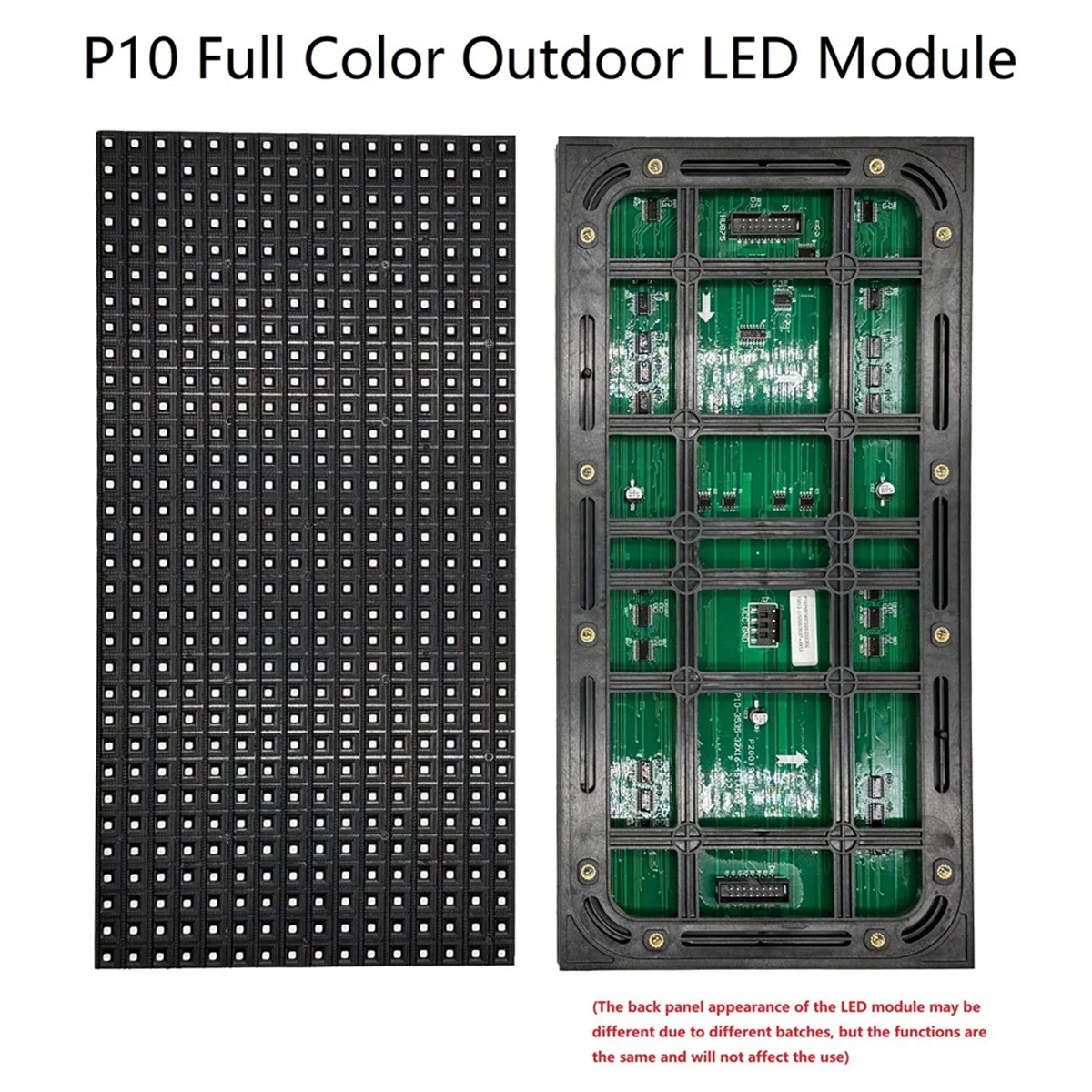 

A72Z 2Pcs P10 Full Color Outdoor LED Module HUB75 SMD3535 32x16 Pixels LED Display Panel 320x160mm 1/4S Driver