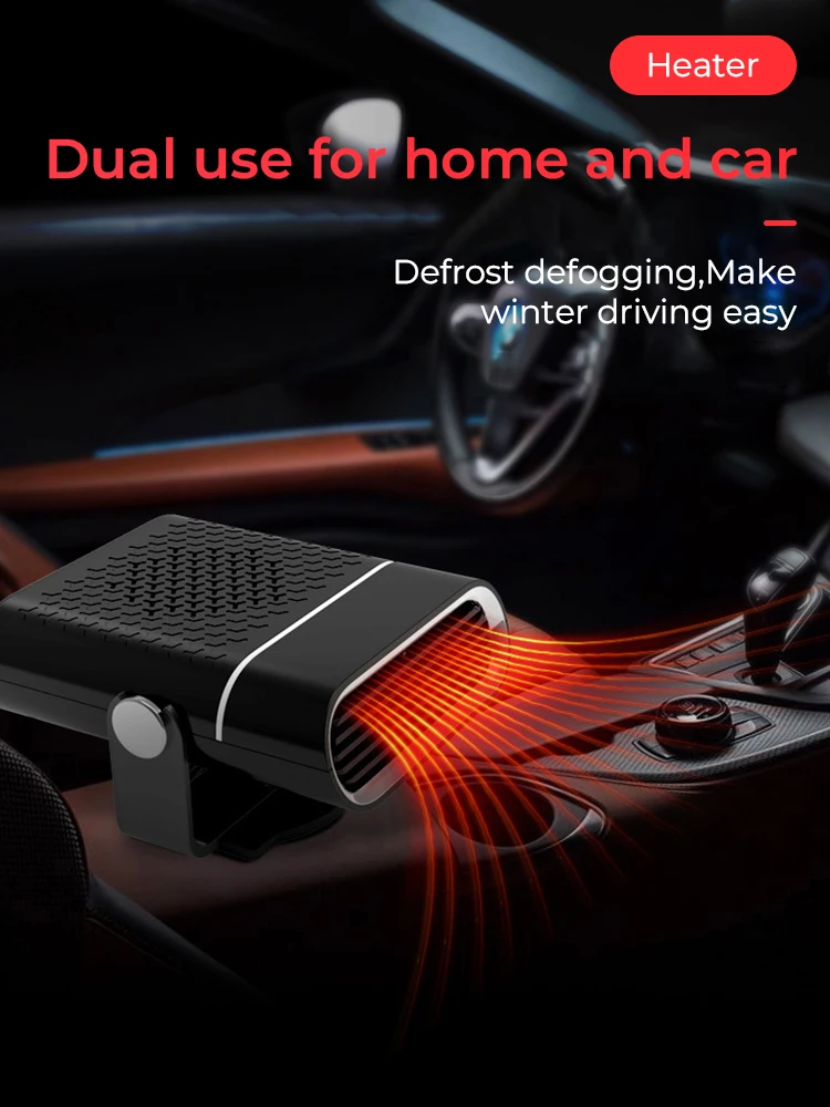 سخان ومروحة سيارة محمولة 2 في 1 - 360 درجة ° دوران، تذويب سريع، تسخين وتبريد، هادئ للغاية وخفيف الوزن لجميع المواسم! #3