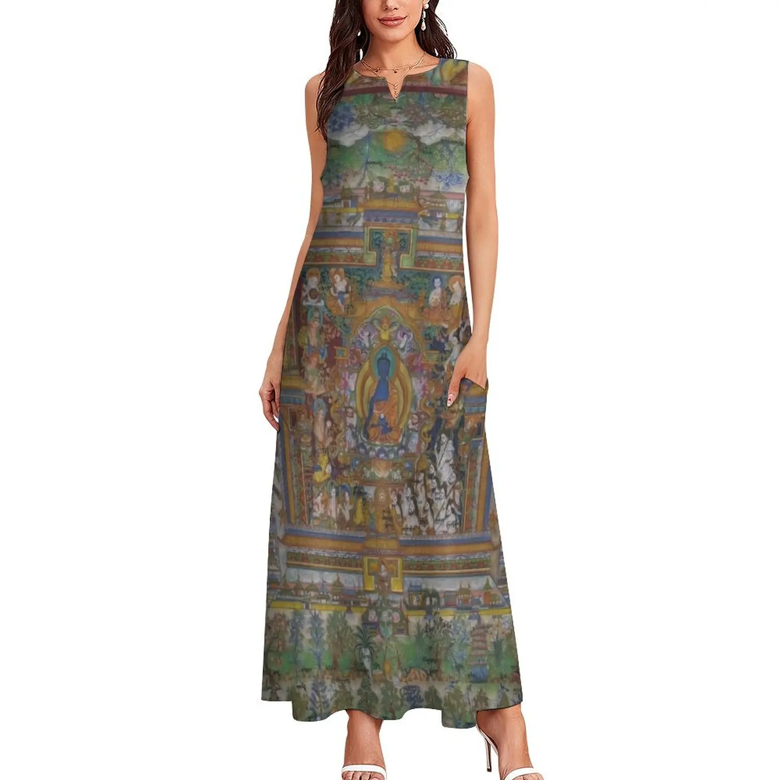 The Medicine Buddha Long Dress Casual dresses women's evening dress 2025