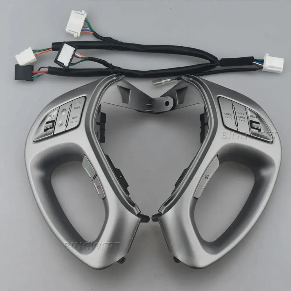 

Grey Car Steering Wheel Cruise Control Button Switch With Backlight For Hyundai IX35 2010-2017 For Tucson 2010-2014