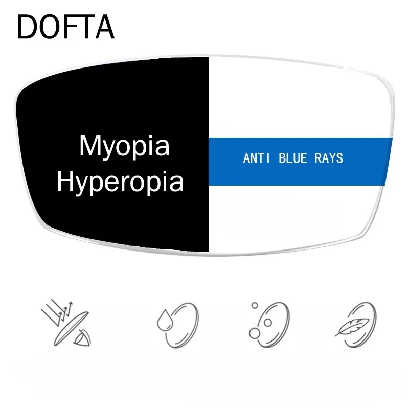 

DOFTA 1,56 1,61 1,67 линзы для близорукости и дальнозоркости, оптические линзы для очков по рецепту, тонкие линзы с защитой от синего света