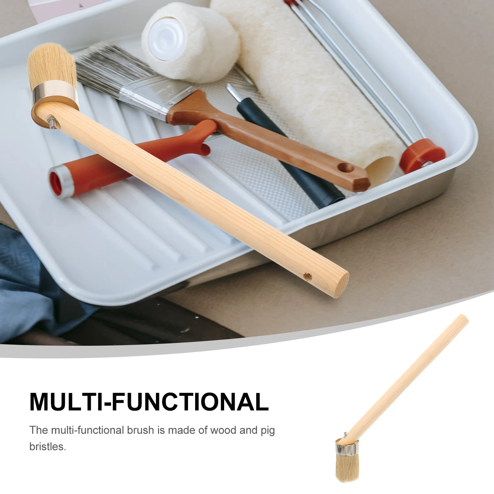 

Lightweight Paint Brush Bristle for Acrylics Stain Walls Furniture Multi-Functional Durable Trim Painting Supplies