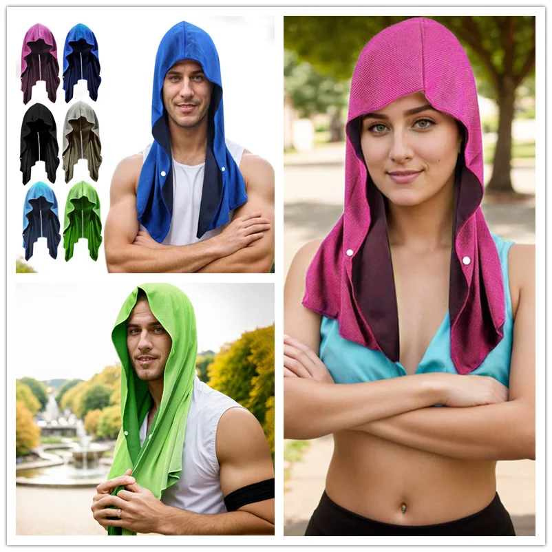 Quick-Dry U-Shaped Headscarf Outdoor Sport Sun Protection Cool Feeling Towel for Gym Beach Camping