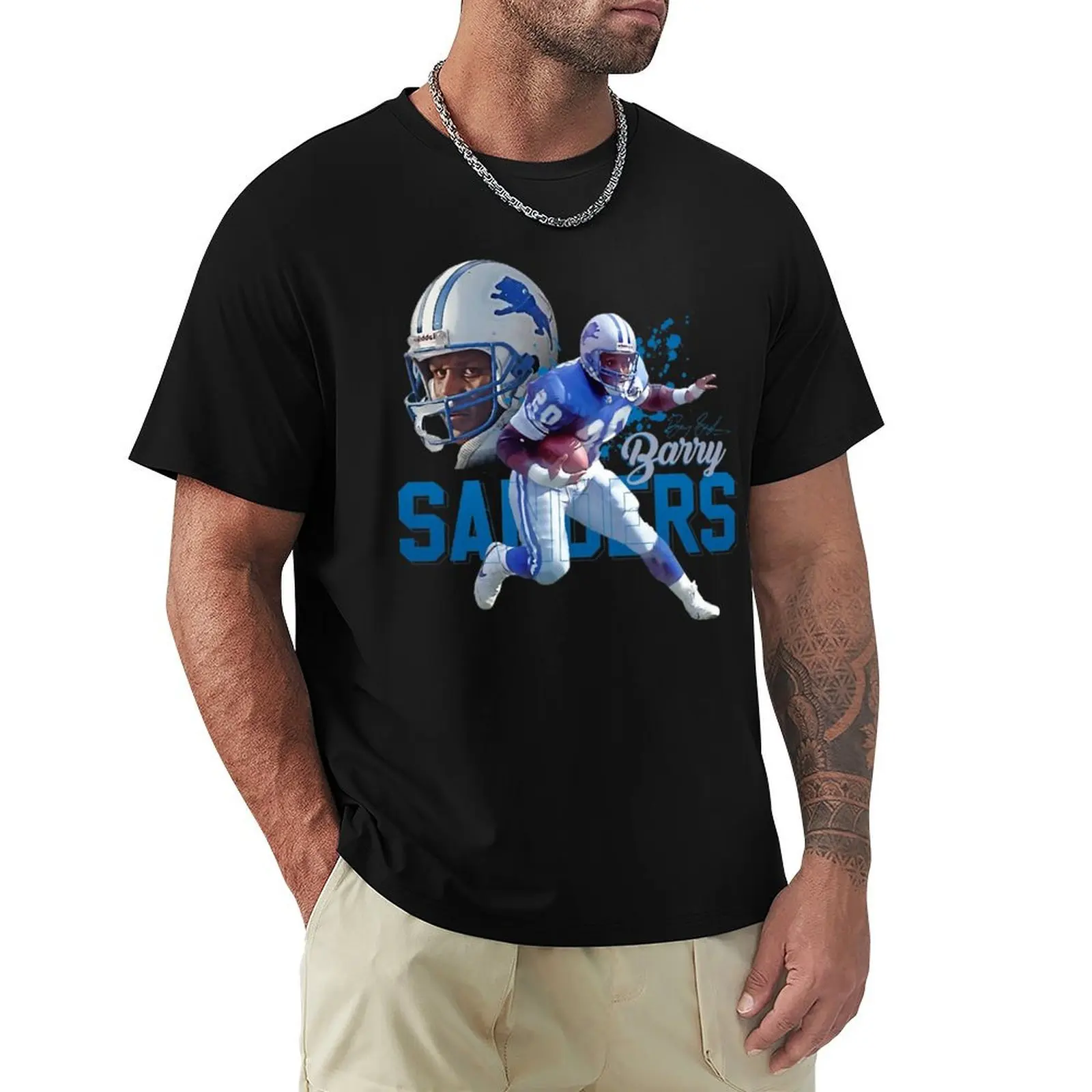 Barry sport Sanders T-Shirt atasan anime baju polos ukuran besar atasan kaus untuk pria