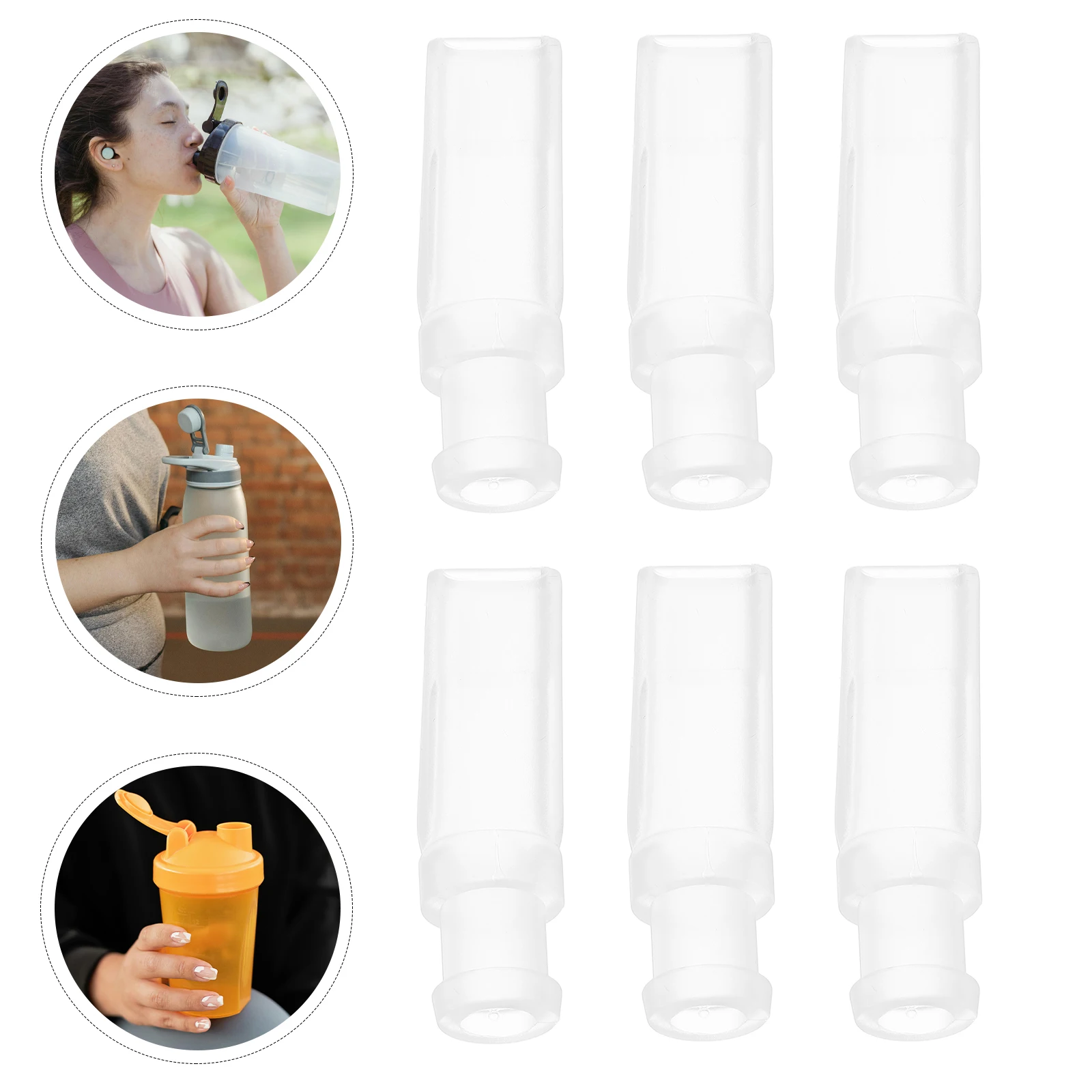 

20pcs Silicone Mouthpiece Replacement Water Bottles Bite Valve Soft Leakproof Fit Sports Cycling Running Durable Easy Clean