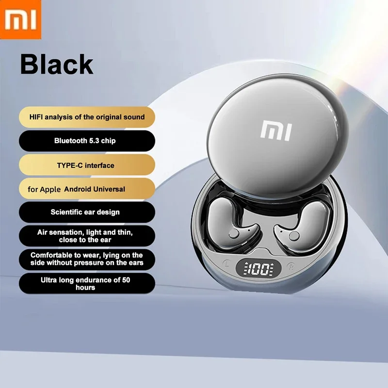 سماعات Xiaomi Y36 Sleep Mini غير المرئية مع ميكروفون سماعات رأس ستيريو رياضية بلوتوث 5.3 Ipx5 سماعات لاسلكية مقاومة للماء
