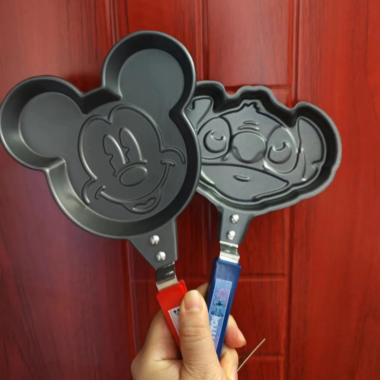 أنيمي ديزني غرزة الاطفال الإفطار القلي وعاء ميكي ماوس الشكل أدوات مطبخ البيض عجة قالب غير عصا مقلاة لعبة طفل