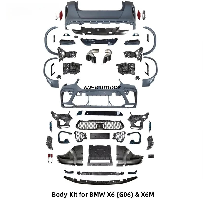 

Body Kit Suitable for 19-22 X6G06 Pre Modified X6M Front Bumper, Rear Four Outlet Tailpipe, Double Track Grille Modification
