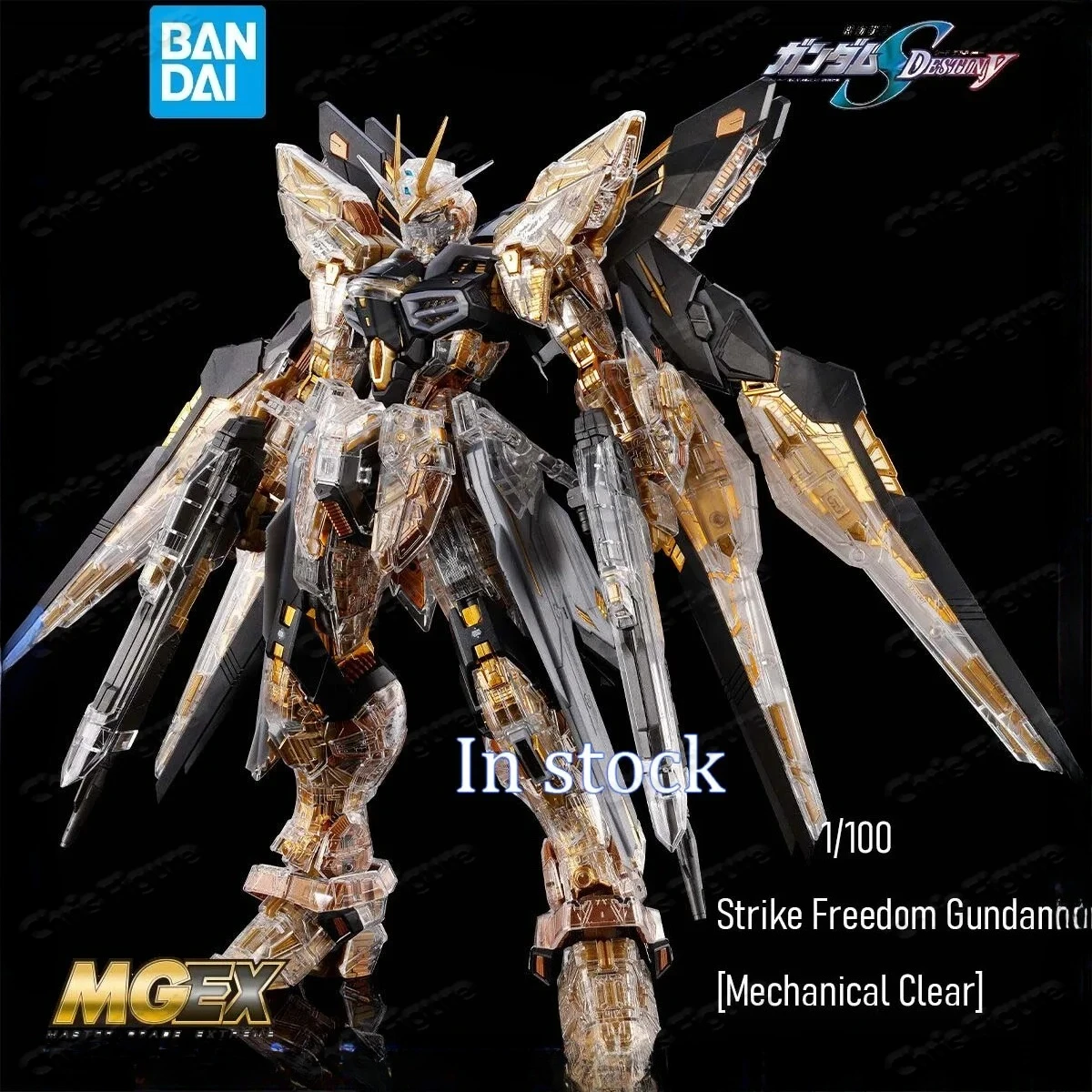 En stock Bandai MGEX 1/100 Strike Freedom Gundam [Mechanical Clear] MOBILE SUIT GUNDAM SEED DESTINY Figurines jouets authentiques cadeau