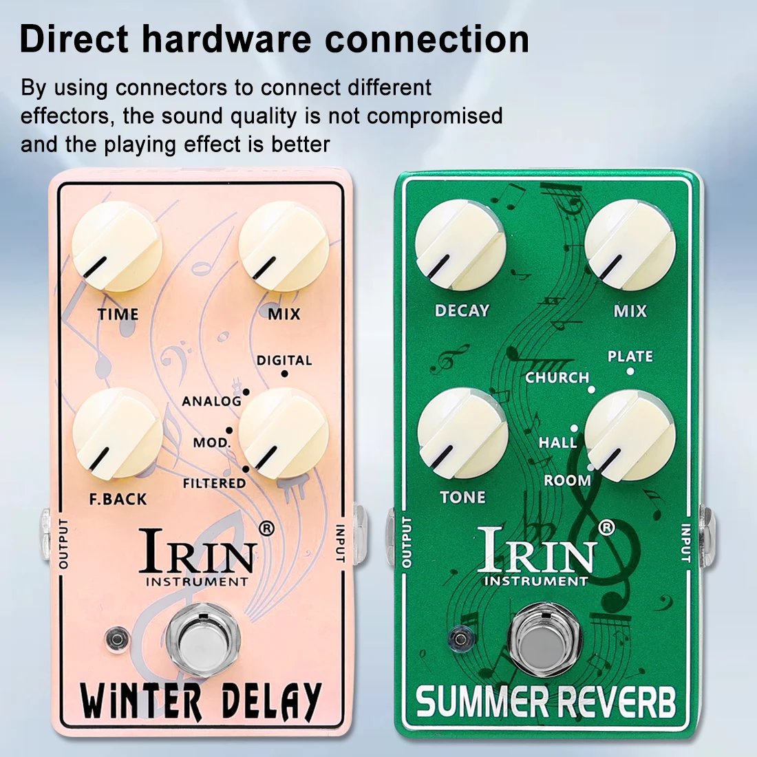 

IRIN Guitar Effect Pedals XS-05/XS-06 SUMMER REVERB WINTER DELAY Effect Pedals With Anti Slip Pads Electric Guitar Parts