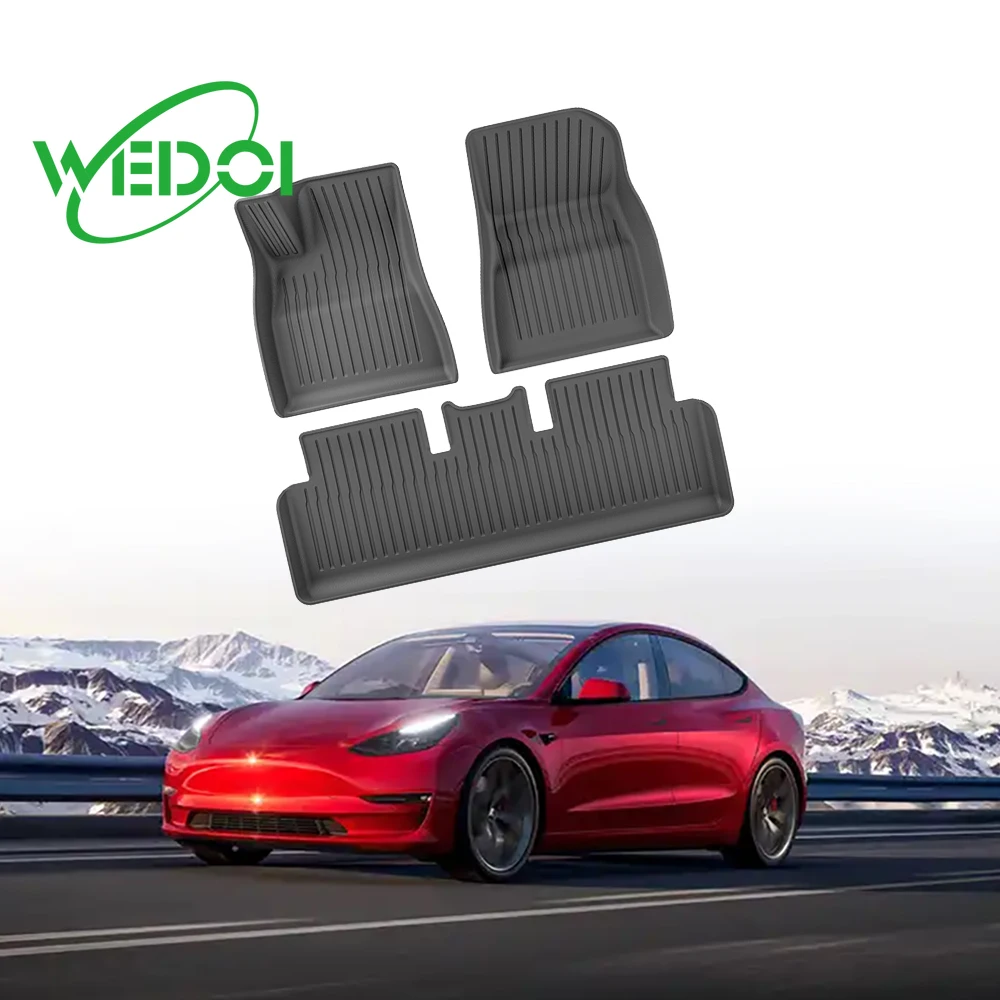 

Водонепроницаемые автомобильные коврики для Tesla Model 3 Highland 2024, коврики, модификация автомобиля, аксессуары для интерьера, автомобильные коврики