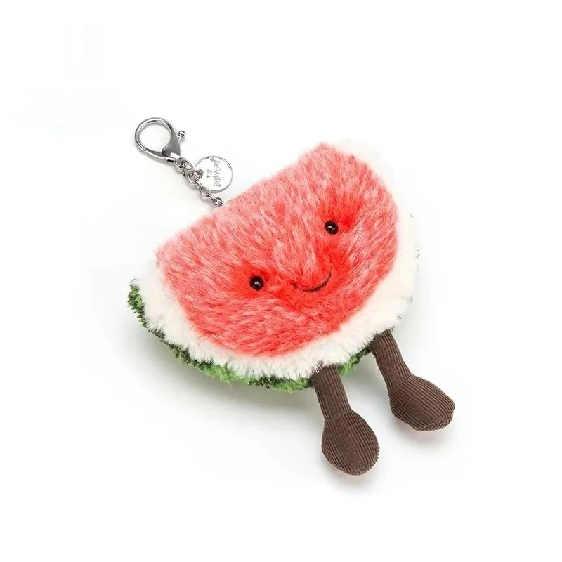 【IN VOORRAAD】JELLYCAT UK Fun Leuke Watermeloen Tas Hanger Met Tas Jellycat Watermeloen Pluche Sleutelhanger Verjaardag Kerstcadeau
