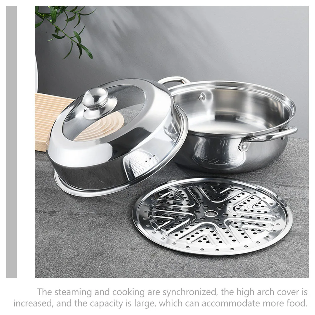 

Premium Thick Stainless Steel Cooking Steamer Multi-Functional Kitchen Large Capacity Steamer Pot Kitchen Supplies