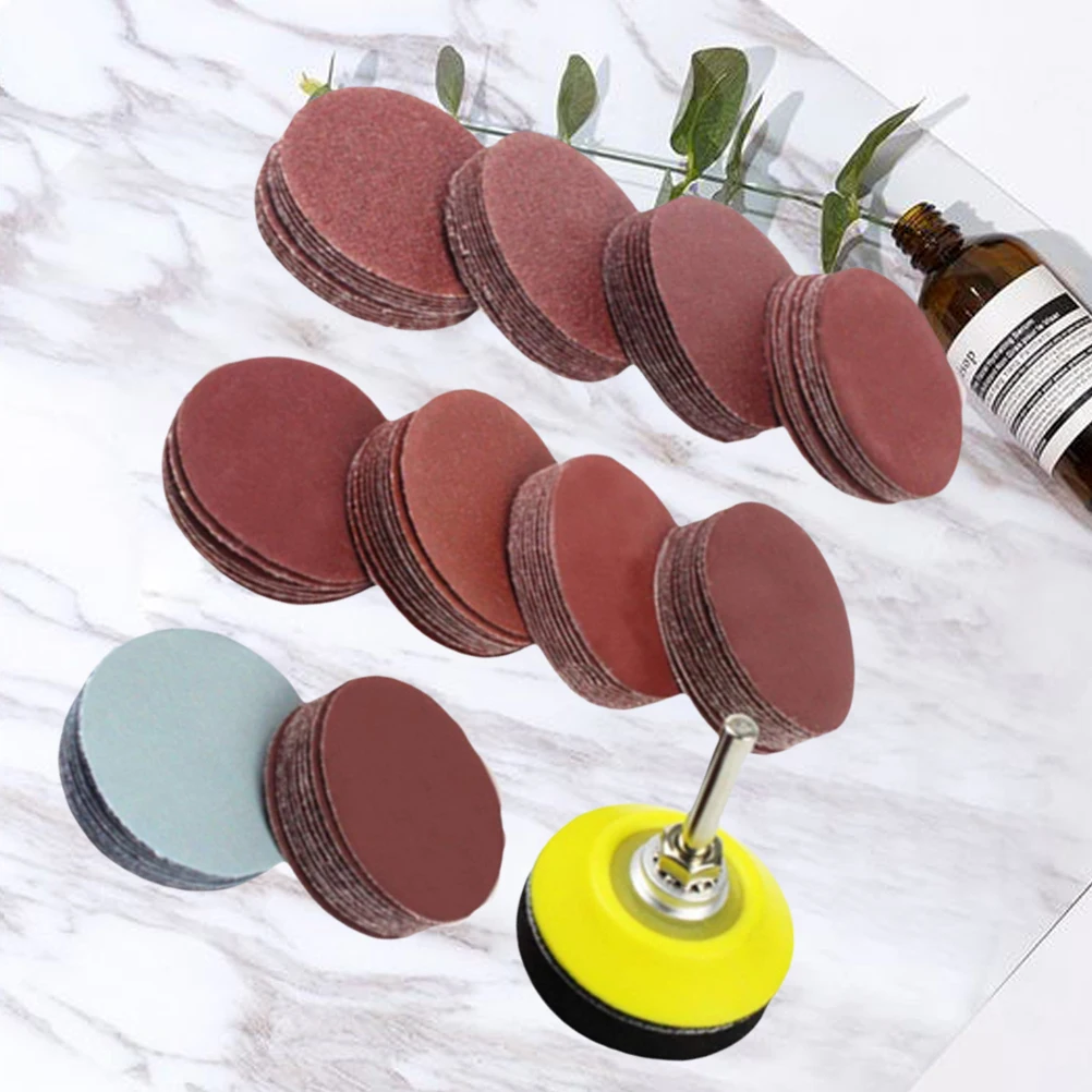 

100 Pcs S Discs Pad Kit 80 100 180 240 600 800 1000 1200 2000 3000 Grit Drill Grinder Accessory Polishing Pad