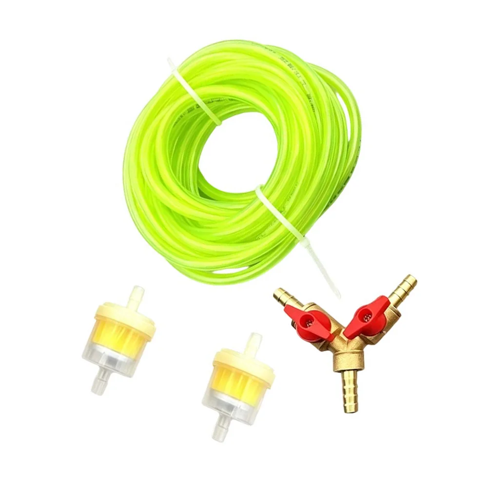 Y Type Three 3 Way Hose Barb Valve Switch 300CM Oil Hose Filter For Parking Heater Shut Off Ball Valve Pipe Fitting Connector