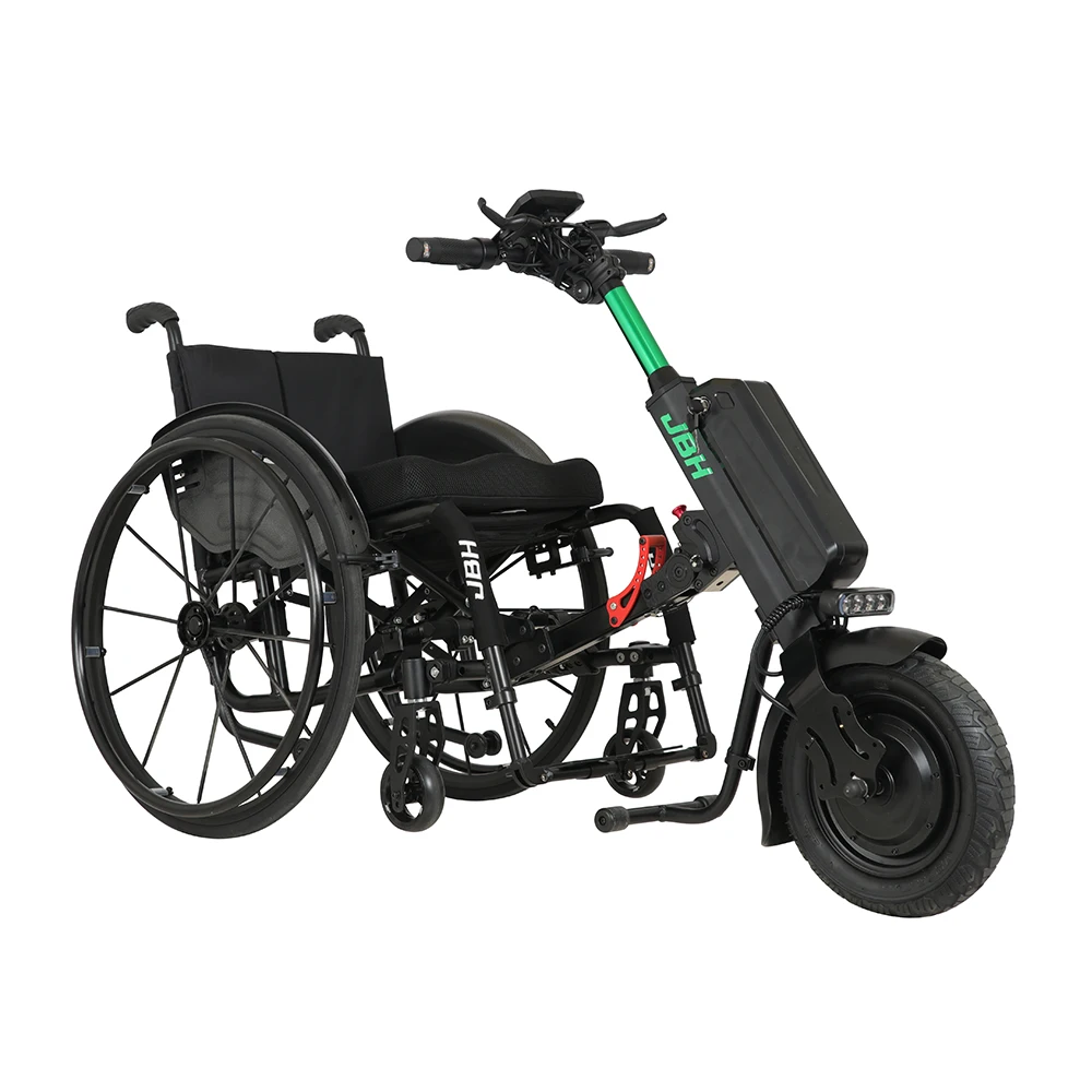 Coofull Electric Handcycle Wheelchair Attachment for Disabled People with Disc Brake and Lightweight Aluminum Alloy Frame view 5