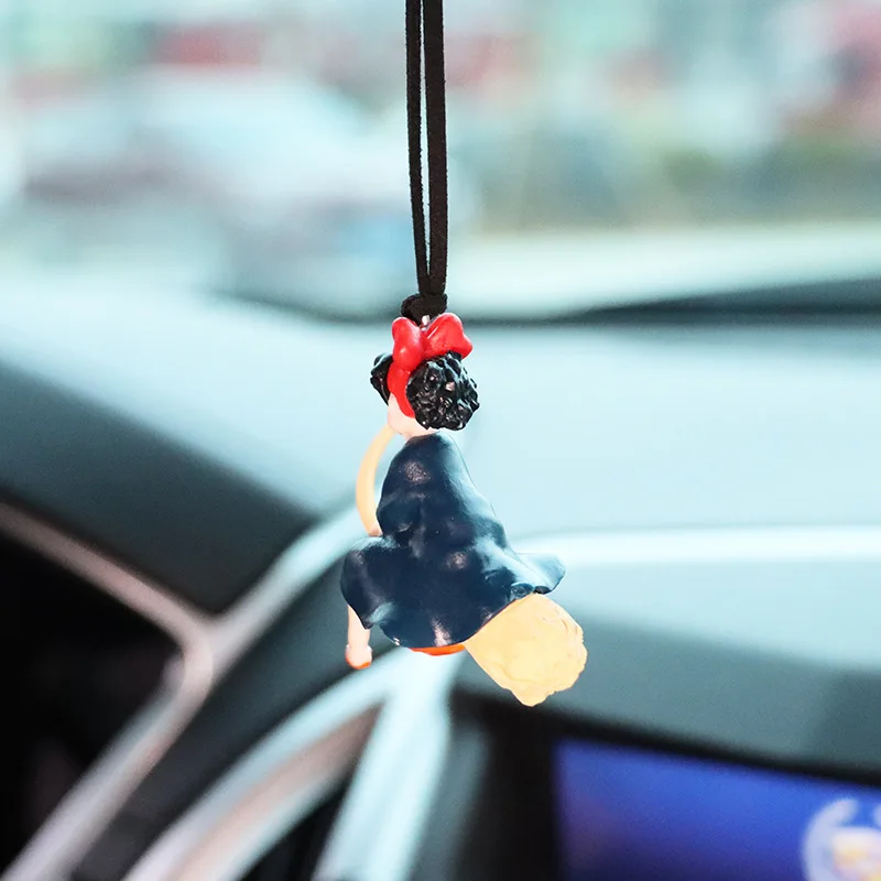 Niedlicher Hexenbesen, Auto-Charm, verstellbares Seil, rutschfest, Rückspiegel, Dekor, magisches Thema, hängende Verzierung, Geschenk