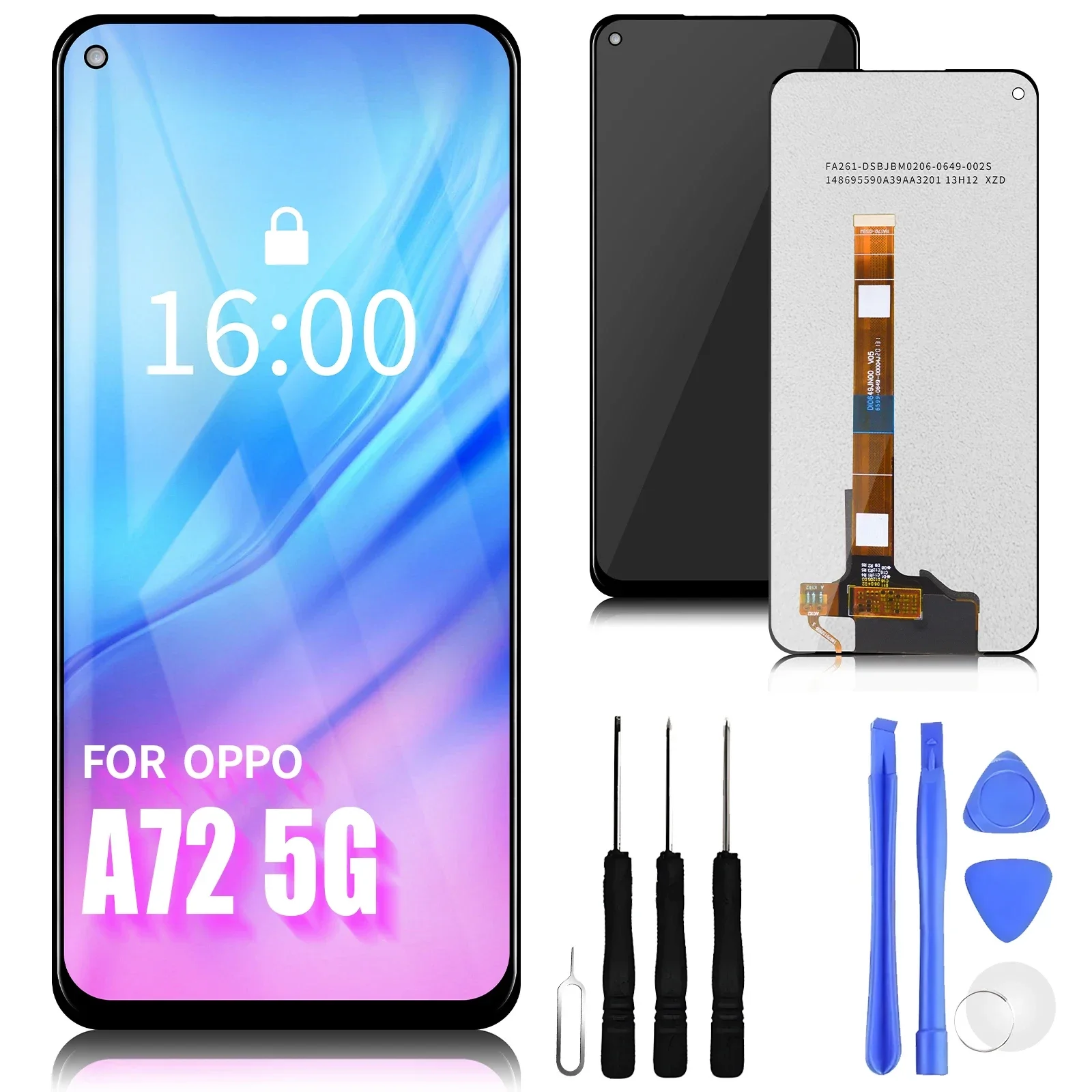 

6.5" Original A72 5G LCD For OPPO A73 5G LCD Display Touch Screen Digitizer Assembly For A53 5G K7X 5G Realme7 5G Replacement