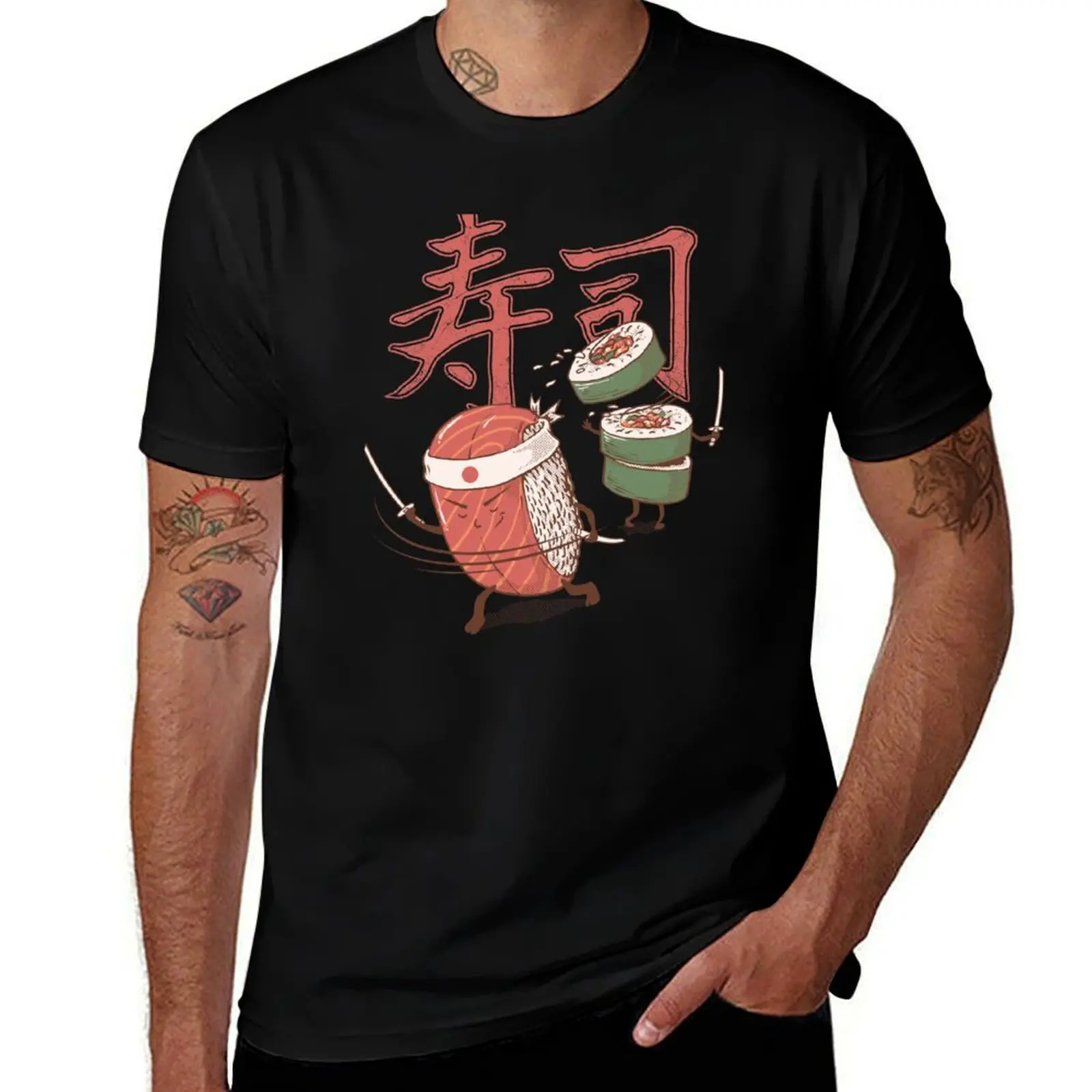 

Sushi Warrior T-Shirt anime t shirts new edition cute clothes big and tall t shirts for men
