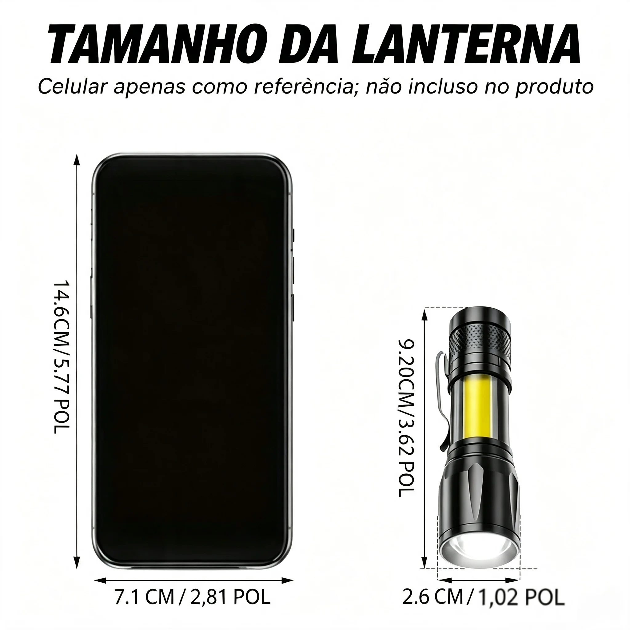 Mini LED Flashlight COB+XPE Portable Torch USB Charging Camping Lantern Zoomable Focus Light Tactical Flashlight with Pen Clip view 5