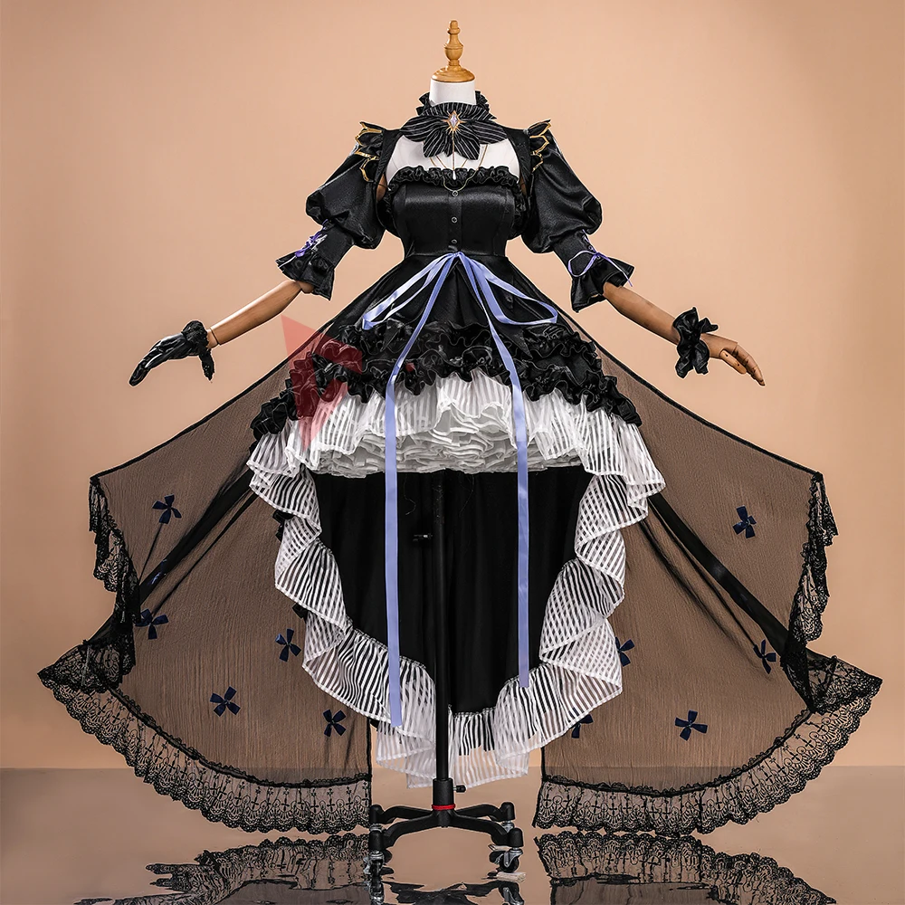 

Кроссовер Arknights Togawa Sakiko ‌ Косплей Костюм Аниме Игра Черное Платье Полный Комплект Хэллоуин Женский Костюм На Заказ