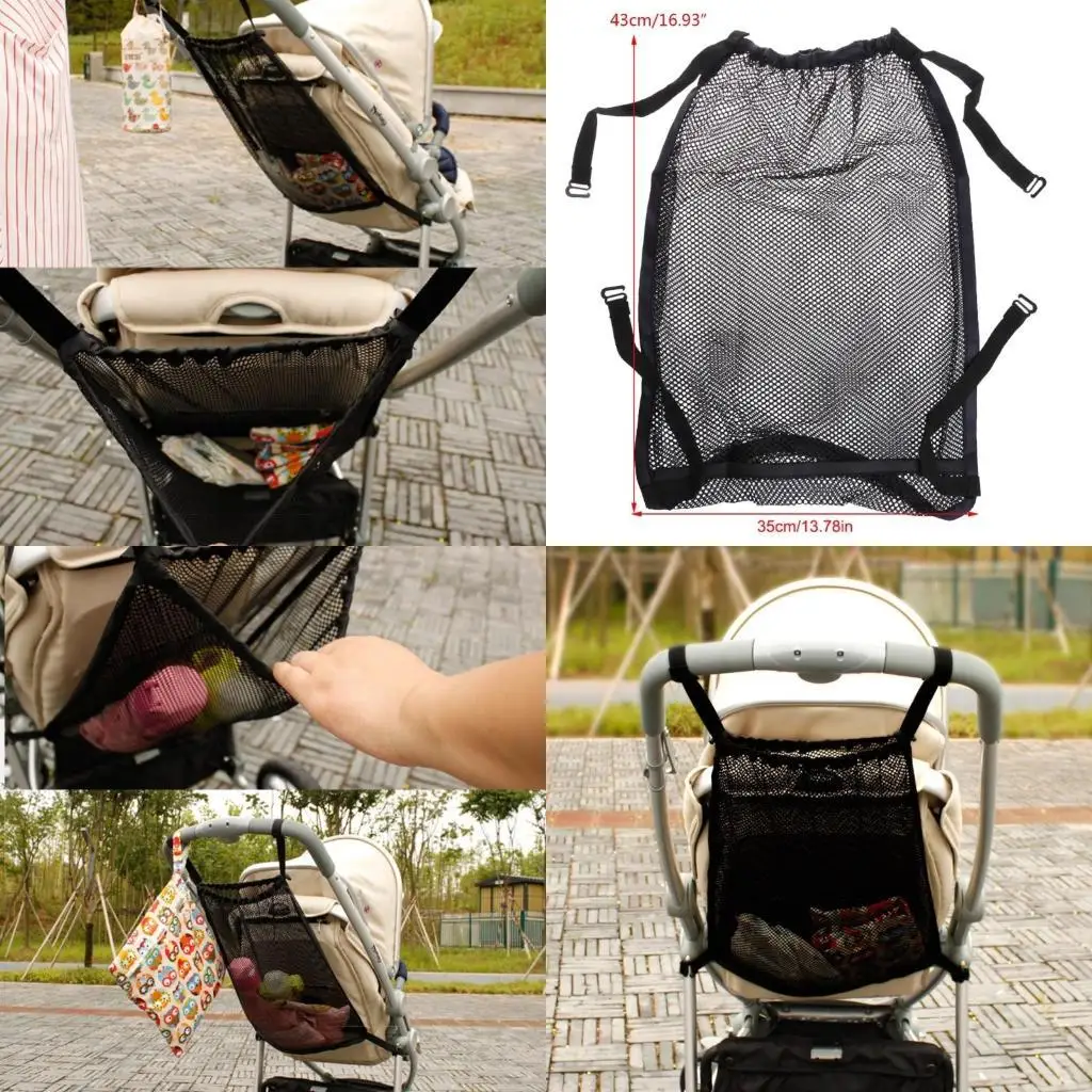 

U13F Infant Stroller Storage Bag Mesh for Nets String Luggage Pocket for In