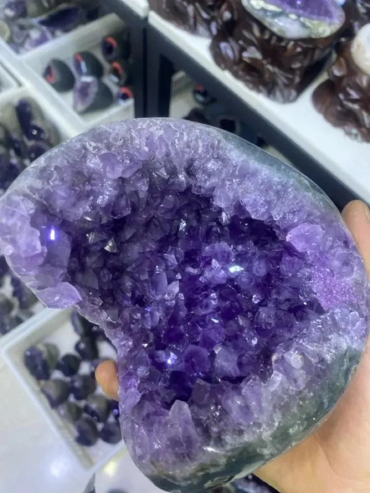 Beautiful natural amethyst cave natural shape pieces reiki healing