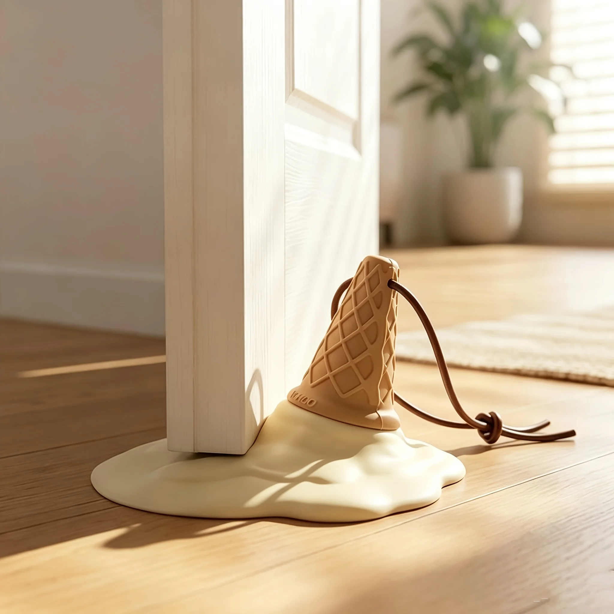 Suction Cup Door Stopper Creative Ice Cream Door Stopper Detachable Hangable Anti Collision Pad Home Door Handle Protector