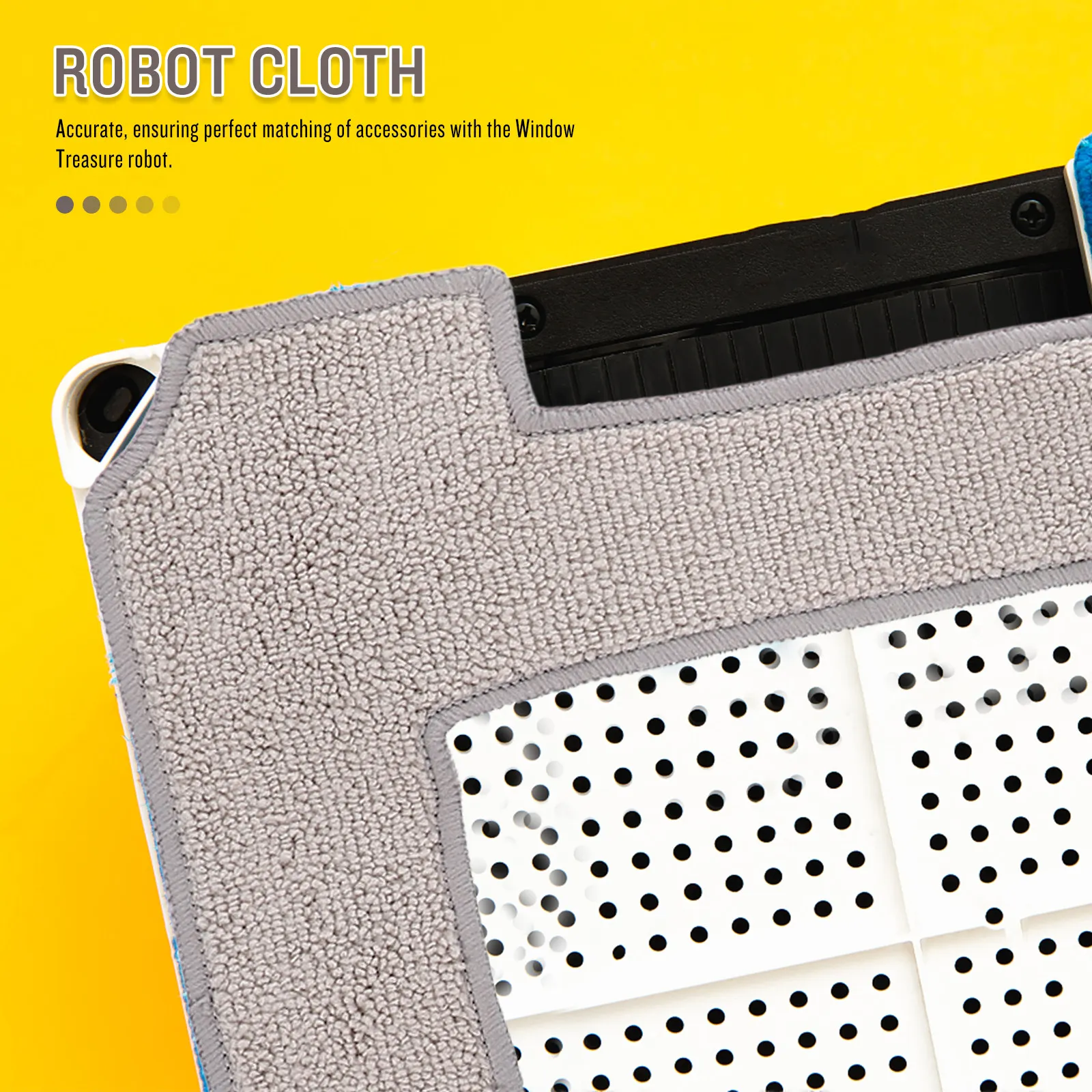 

4Pcs Window Robot Mop Cleaning Cloths Replacement Washable Vacuum Cleaner Rags Compatible W1Pro W2 W960 Home Office Window