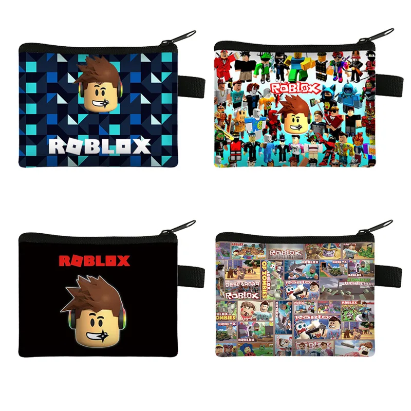 New Roblox Children's Coin Purse Student Portable Cartoon Small Wallet Coin Key Polyester Storage Bag Children's Holiday Gifts