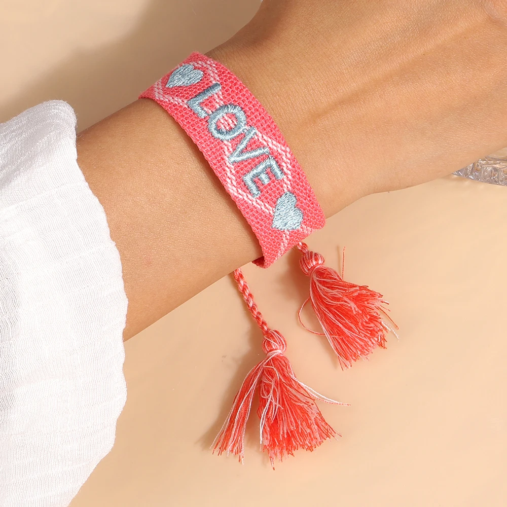 Aihua Heißer Verkauf Boho Bunte Handarbeit Gewebt Seil String Gestrickte Armband Armreifen Unisex Freundschaft Kinder Glück Schmuck Geschenke – Detail 12