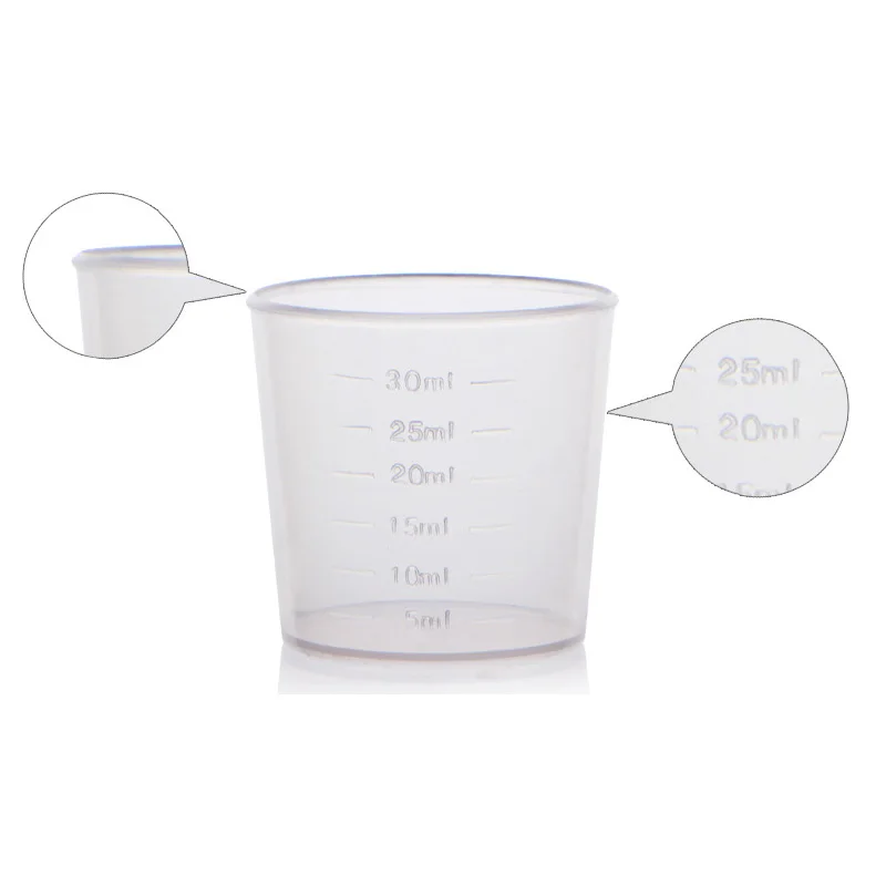 New 100ml Transparent Laboratory Scale Measuring Cup Thickened Food-Grade Transparent Plastic Sampling Sub-Packing Tools1pc