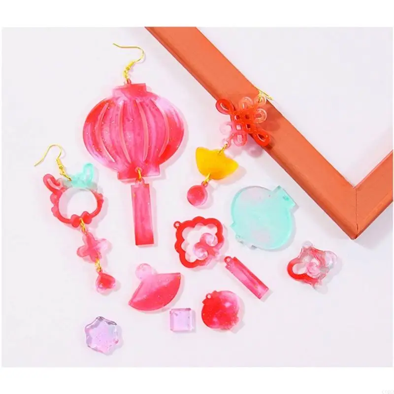 CORD Silicone Molds Chinese Bowknot Butterfly Earrings Mold Phone Keychain Pendant Molds DIY Crystal Epoxy Resin Molds Decor