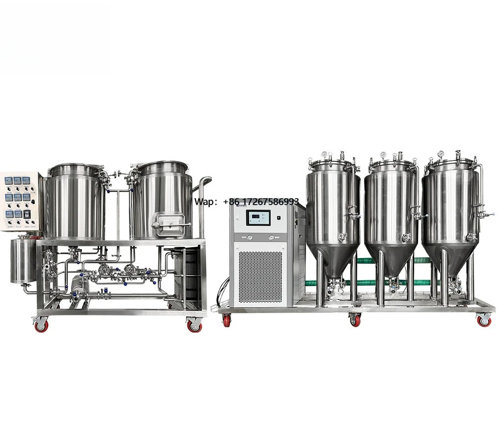 50l 70l 100L 1BBL 200L 2BBL 250L Nano Brewhouse Micro Beer Brewing System Turnkey Brewery Equipment with Conical Fermenters