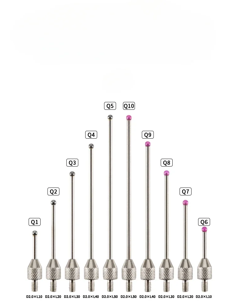 Dial Sonda Indicador com Ruby Ball Pontos de Contato, Gauge Rod Extension, Thread Indicator, Multímetro, Test Lead, Novo