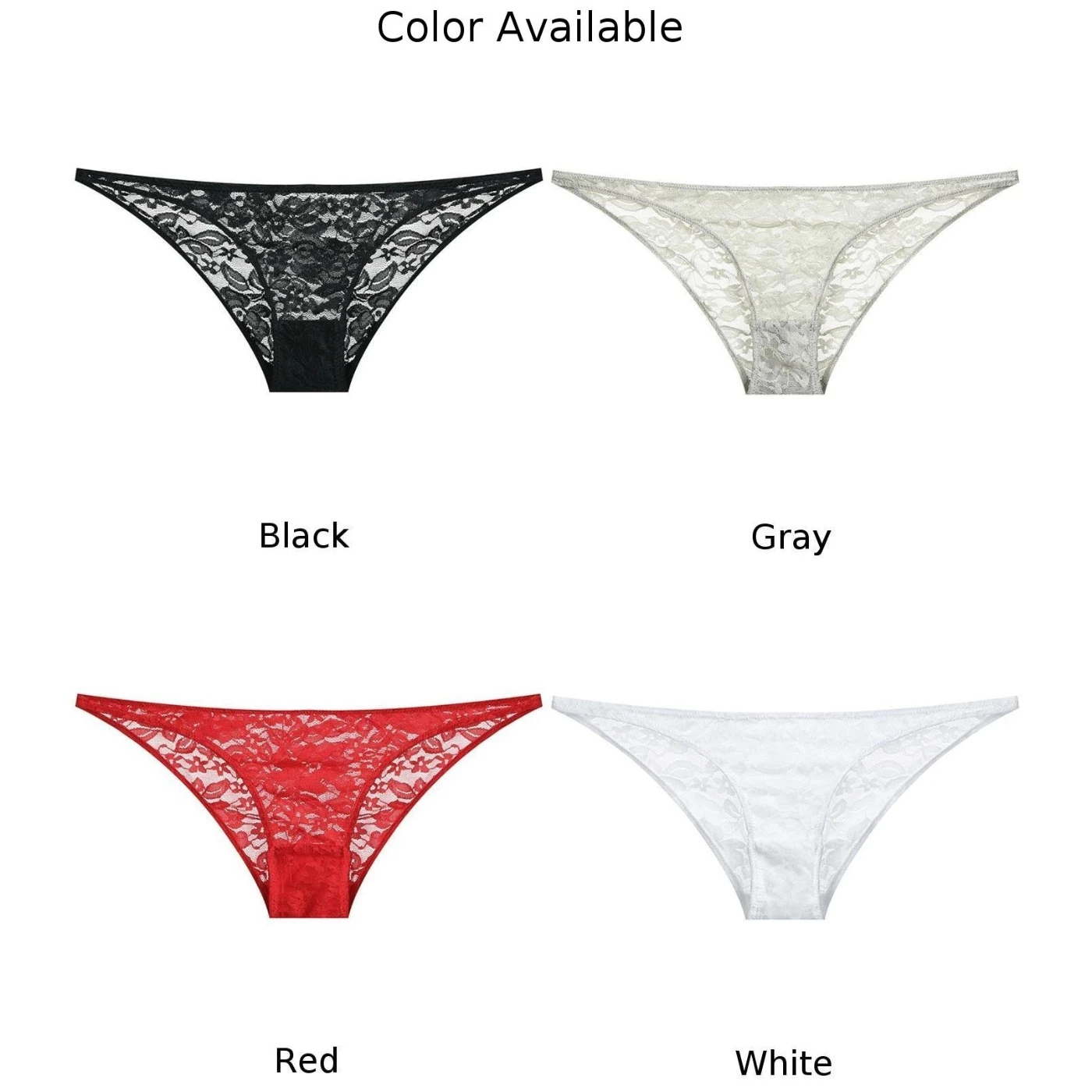 Women Panties Female Lingerie Sheer Ultra-Thin Mesh Lace Transparent Underwear See Through Seamless Knicker Thin Strap Thong