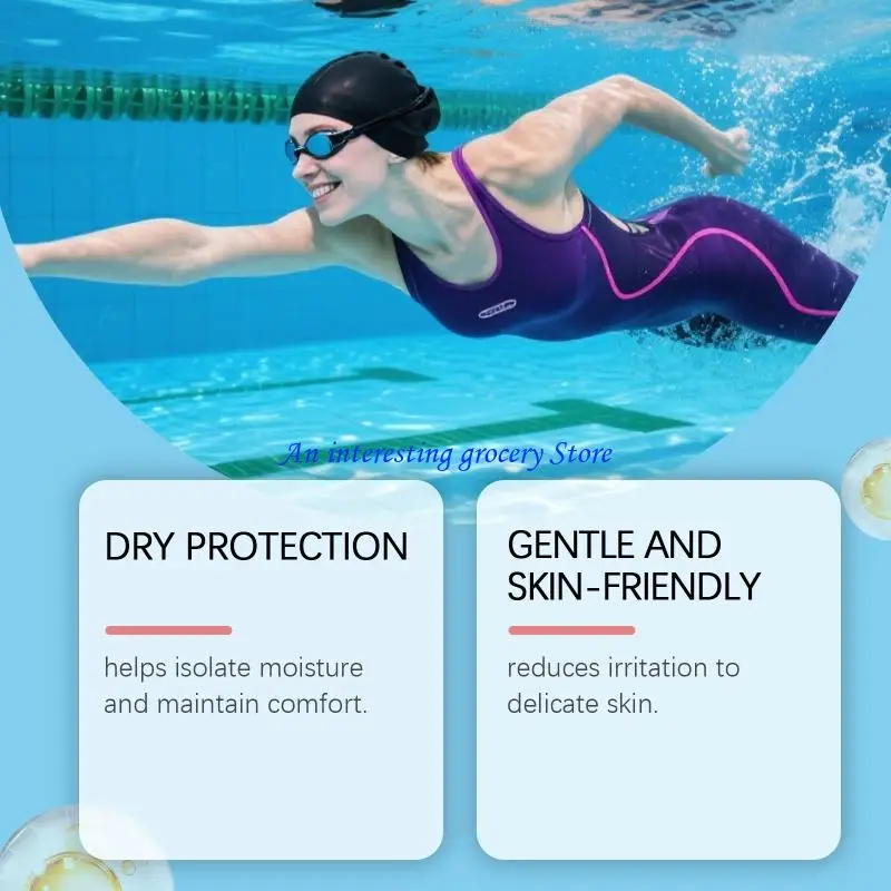 652D 2-teiliger, transparenter Schwimmschutz für Damen, atmungsaktiver Kunststoff, wasserabweisend – Detail 4