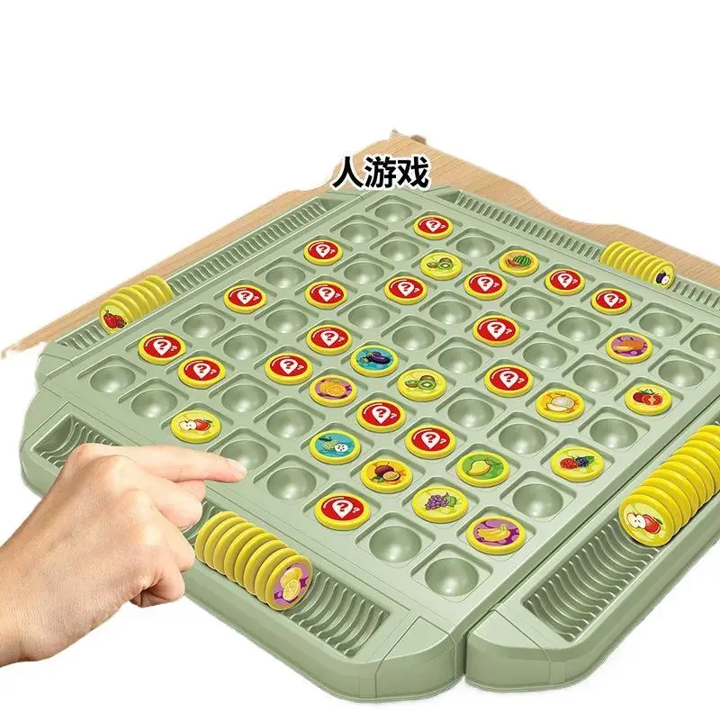 

1 Set Logical Thinking Cognitive Parent-Child Interactive Toys Fruit Flip Chess Memory Match Challenge Chess Game