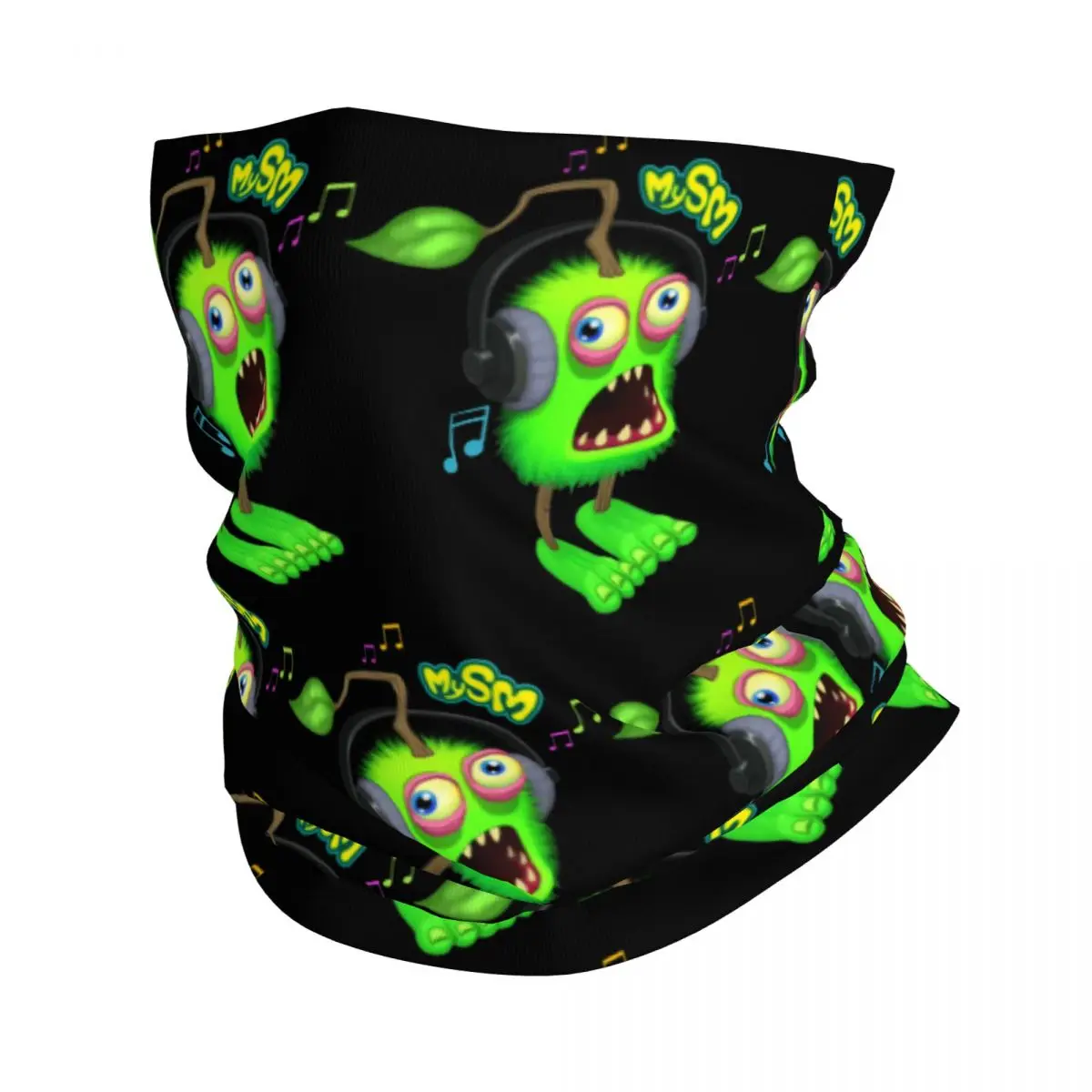 My Singing Monsters Video Game Bandana Neck Gaiter Printed Cartoon Wrap Scarf Balaclava Riding for Men Women Adult Breathable